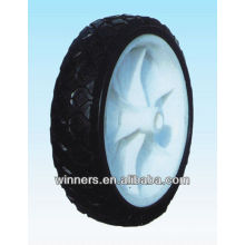 wheels plastic 6 inch small semi-pneumatic rubber wheel